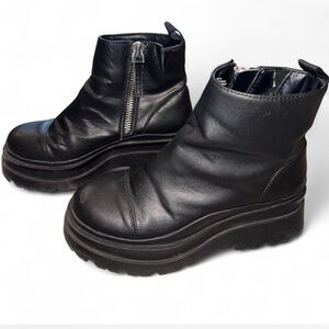 Black Platform Ankle Boots